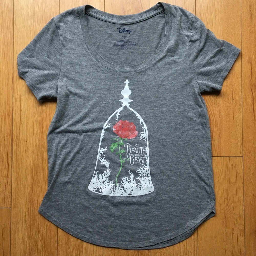 Disney Beauty & The Beast Tee Gray